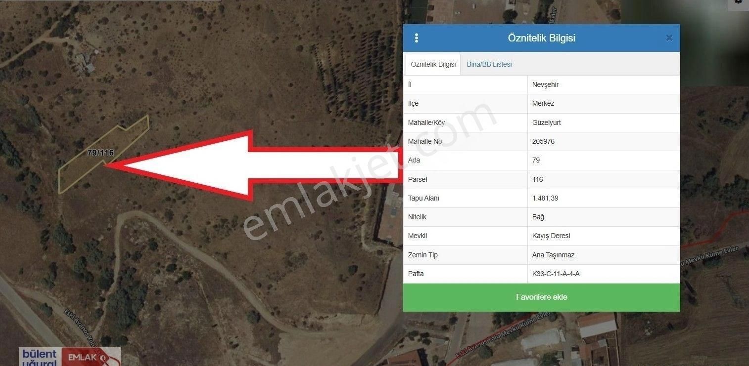 Güzelyurt Mah. 'de 1.481 M2 İmar Dibi Kupon Arazi