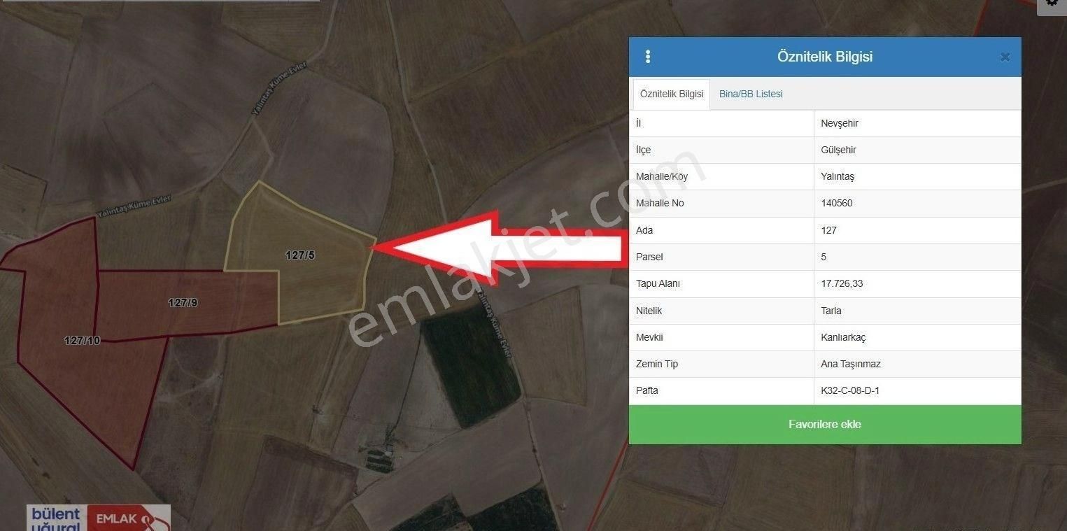 Gülşehir Yalıntaş Köyünde 61.700 M2 Cazip Fiyatlı Satılık Tarla