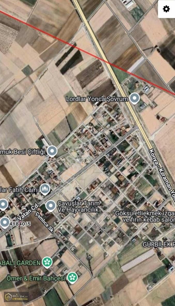 Meram Çarıklar'da Satılık Cadde Cepheli 569 M2 Çift Cepheli Arsa - Görsel 9