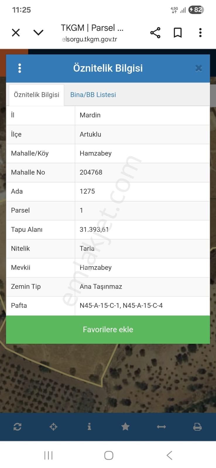 Villalar Bölgesi'nde Satılık 1 Dönüm Arsa Hamza Bey Girişi