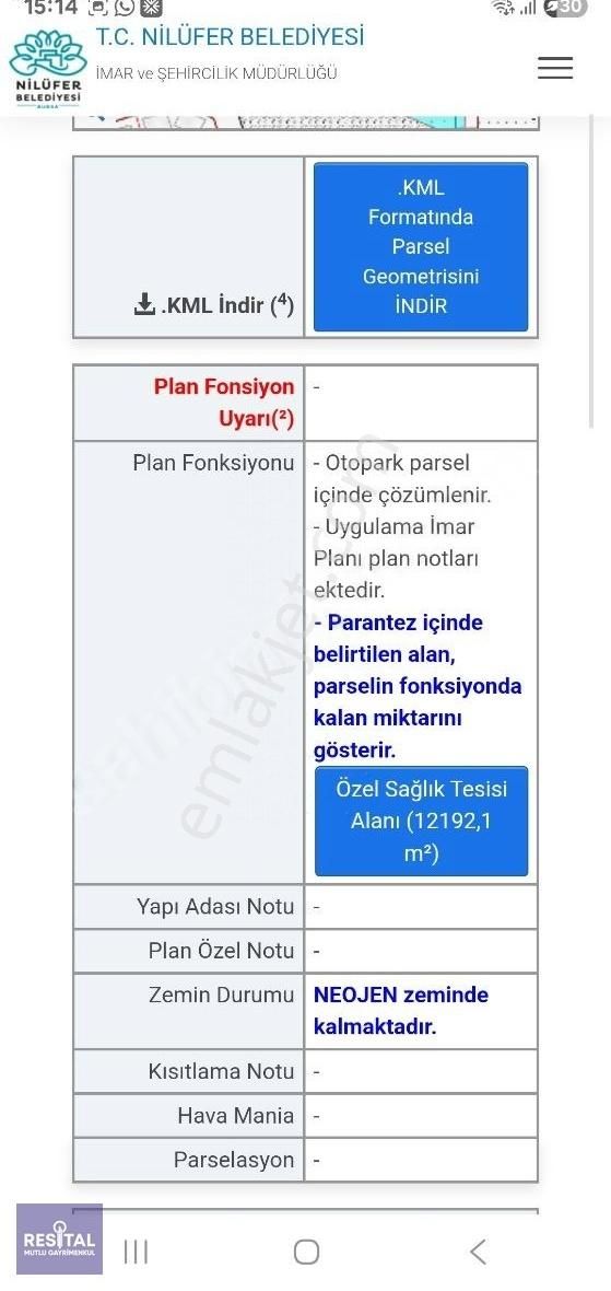Demirci(üçevler) De Satılık 7000 M2 Özel Sağlık Alanı Hissesi - Görsel 2