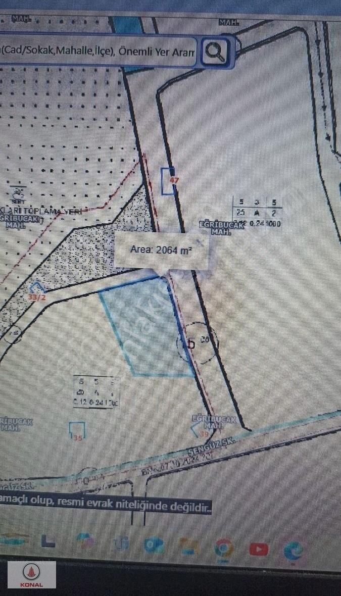 Konal Gayrimenkul Den İmar İçerisinde 3973 M² Ham Satılık Arsa