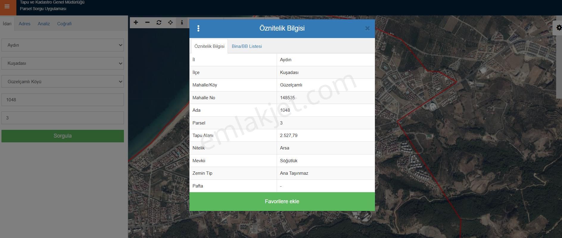 Kuşadası Güzelçamlıda Fırsat 8 Villalık Arsa