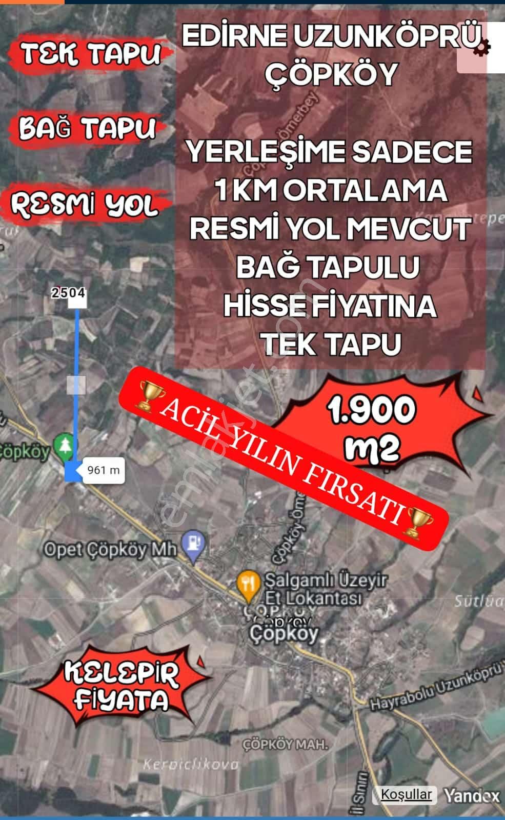Misli Gibi Orman Havası İçinde Bağ Evi Yapabileceğiniz Arsamız Hisseli Fiyatına 2 Dönüm Tek Tapu