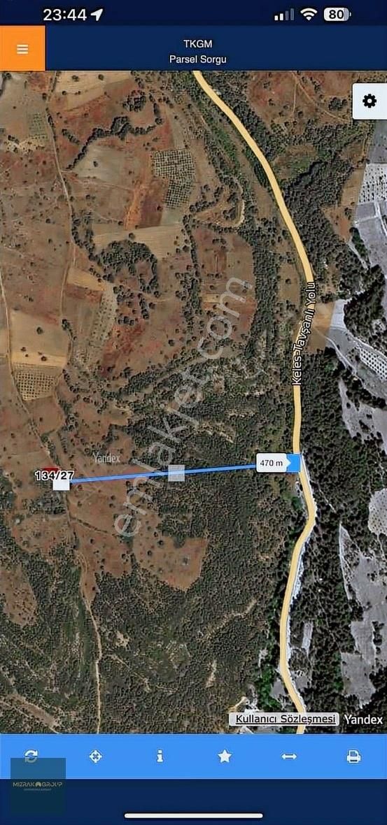 Resmi Kadastro Yolu Olan 535 M2 Tarla