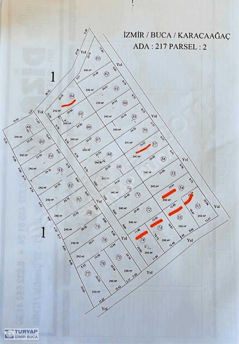 Turyap Buca Temsilciliği'nden Satılık Kırklar'da 240m2 Parseller