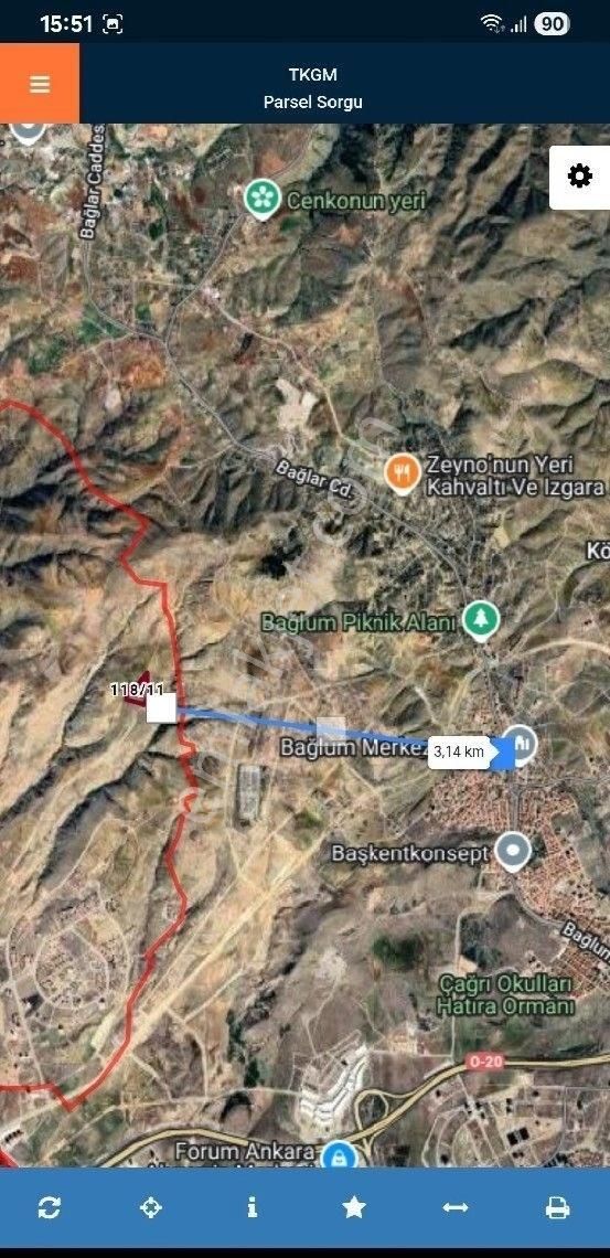 Ankara Yenimahalle Yakacık'ta Satılık Tarla - Görsel 3