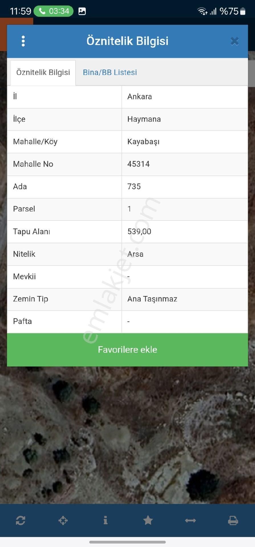 Ankara Haymana'da İmarlı Satılık Tek Tapu Arsa