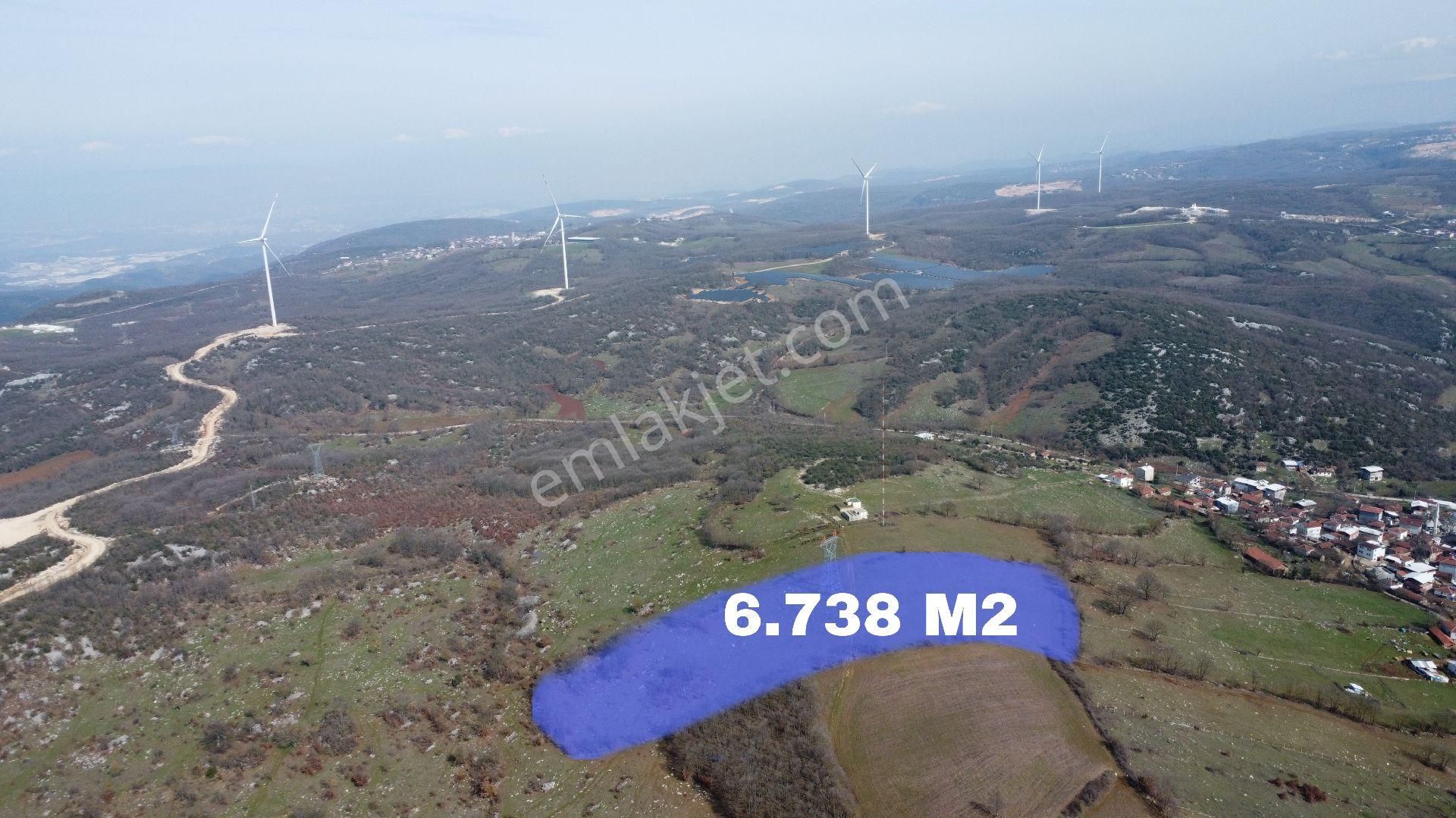 Bursa Nilüfer Korubaşı Köyünde -6.738-m2 Kupon İmar Genişlemesinde Satılık Tarla