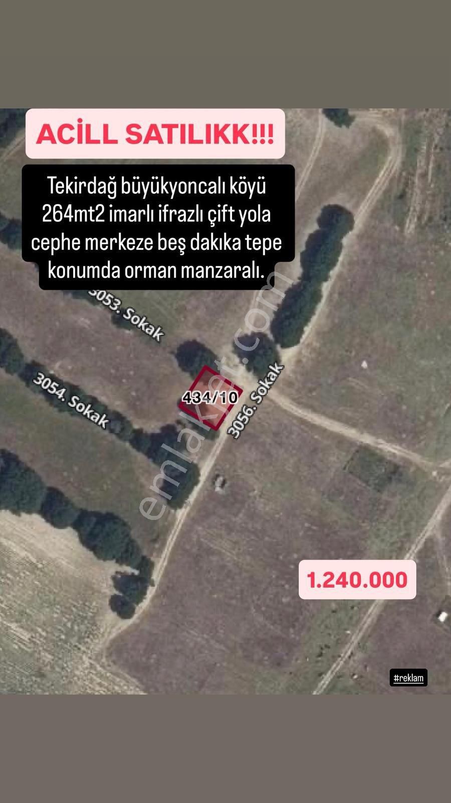 İmarlı İfrazlı Çift Yola Cepheli Arsa