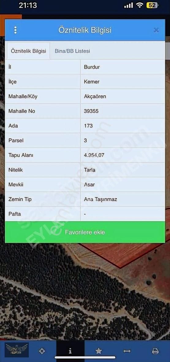 Burdur Kemer Akçaören'de 95.000m2 Satılık Müstakil Tarla - Görsel 5