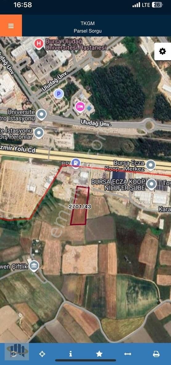Eoradan Ürünlüde Üniversite Yanı 160m² Hisseli Arsa!