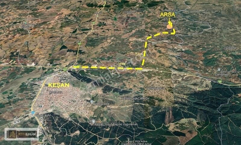 Edirne Keşan Küçükdoğanca Köyünde Yolu Olan İmara Sınır Arsa