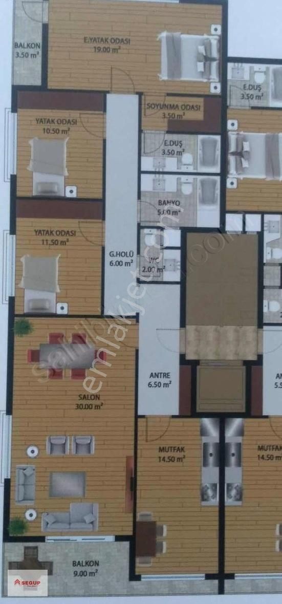 Samsun İlkadım Kavacık'da 3+1 130 M2 Masrafsız Satılık Daire