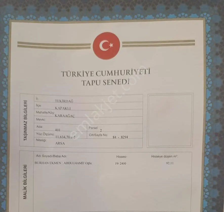 Kapaklı Karaağaç Mahallesi - Görsel 2