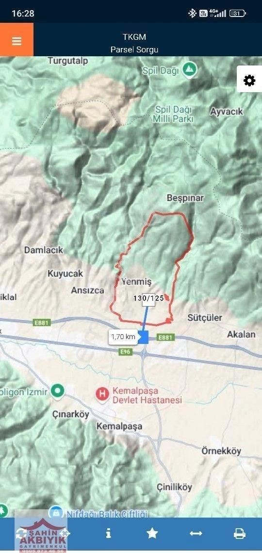 Kemalpaşa Yenmiş 604 M2 Zeytinli Bağ