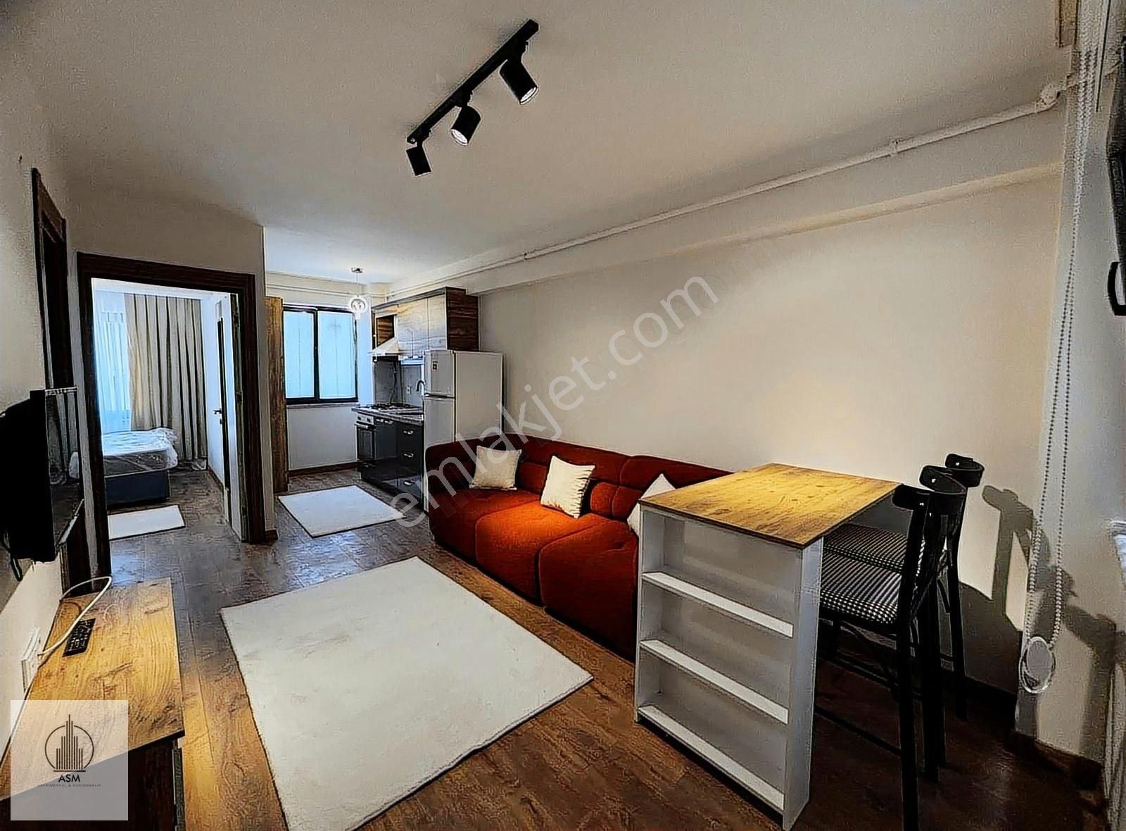 Asm'den Kat Mülkiyetli Arakat Kiracısız 1+1 Tasarım Daire