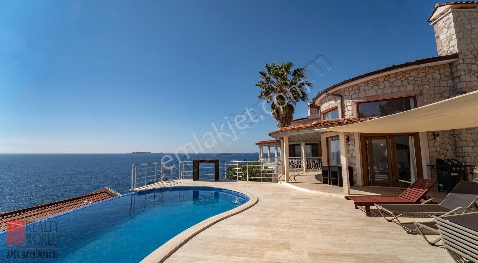 Kaş Çukurbağ Yarımadası Panoramik Meis Manzaralı 3+1 Villa - Görsel 5