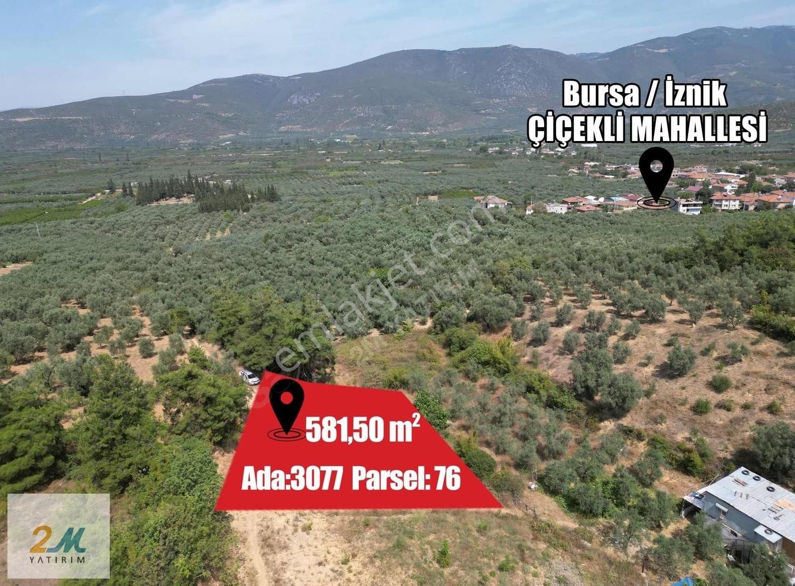 2m Yatırım'dan İznik Çiçekilide Satılık Bahçe