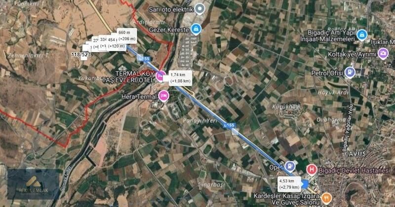 Bigadiç Bademli Mah. Satılık 2221 M2 Hobi Bahçesi & Tarla