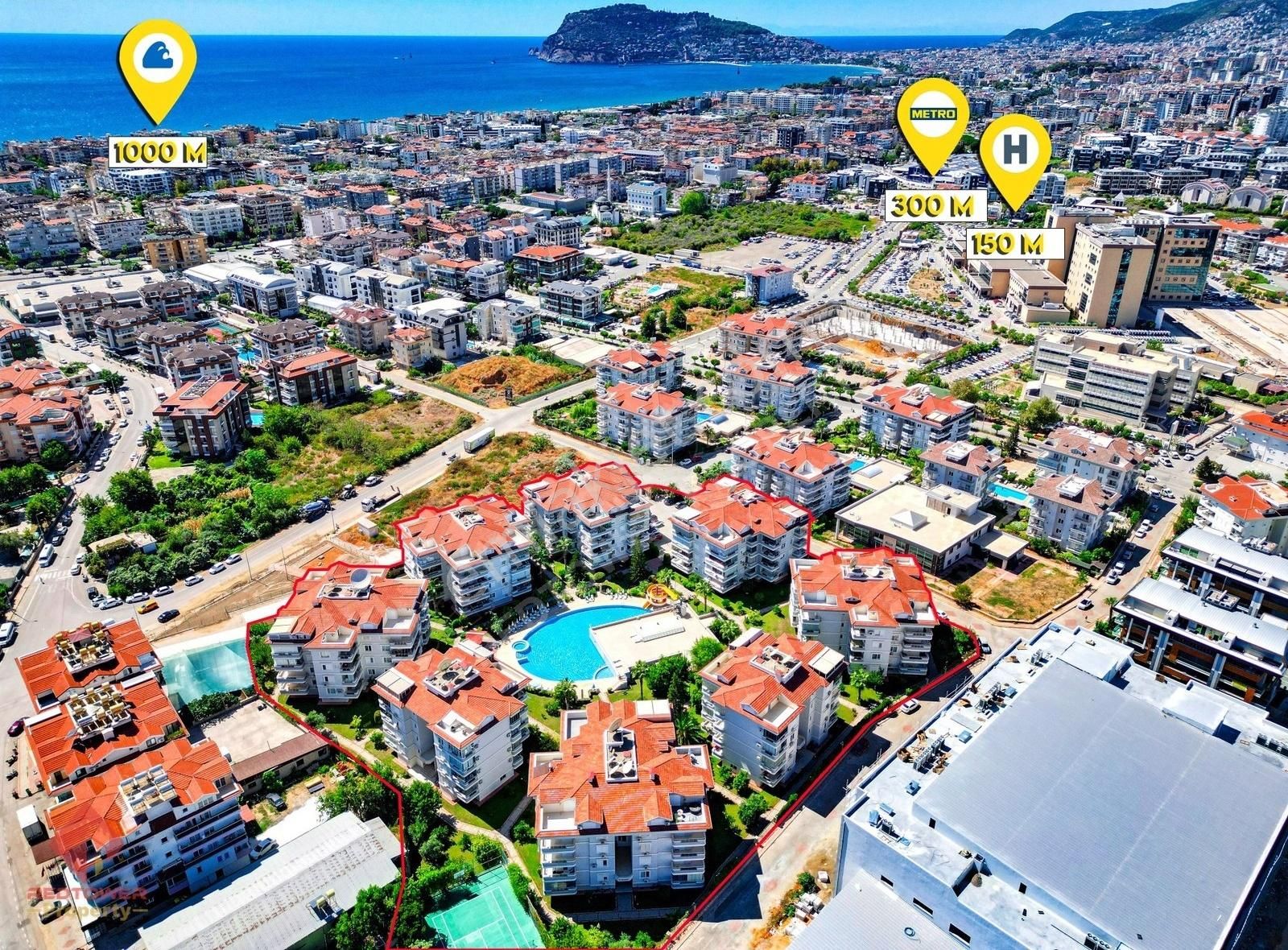 Oba'da Geniş 3+1 Eşyalı, Havuzlu, İkamet Uygun Satılık Daire - Görsel 11