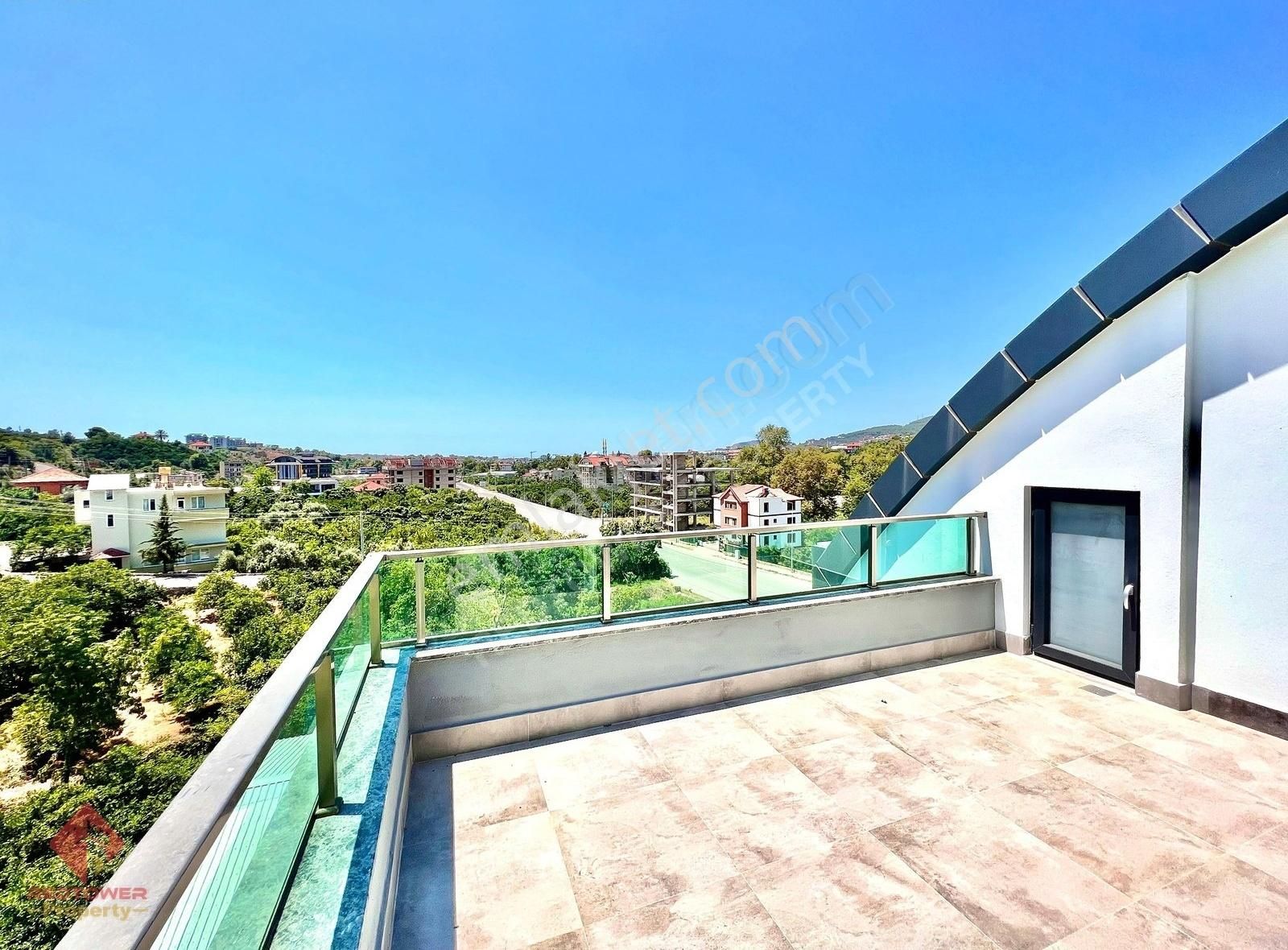 Alanya Obada Teraslı, Ayrı Mutfaklı, Şömineli 4+1 Dubleks Daire - Görsel 9