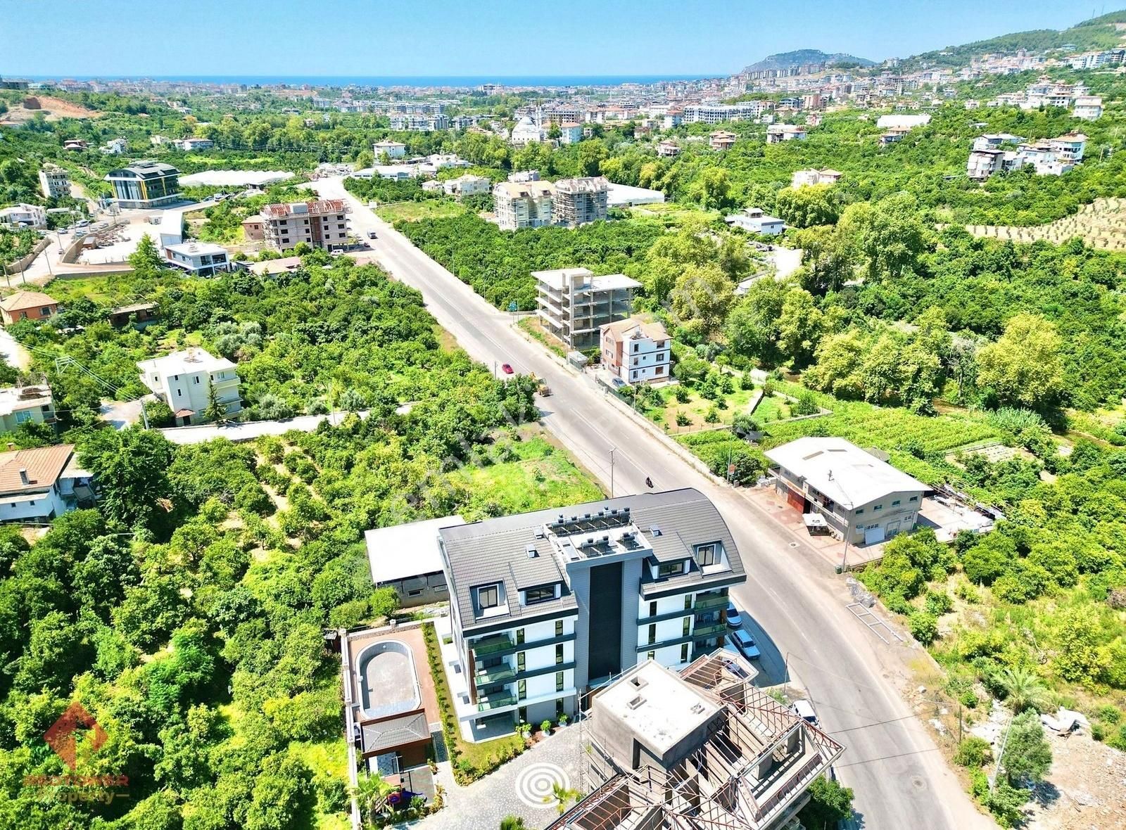 Alanya Obada Teraslı, Ayrı Mutfaklı, Şömineli 4+1 Dubleks Daire - Görsel 25