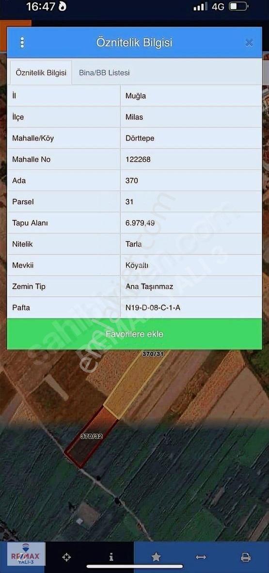 Remax Özgür Hasten'den Yatırıma Uygun Tarla Fırsatı.