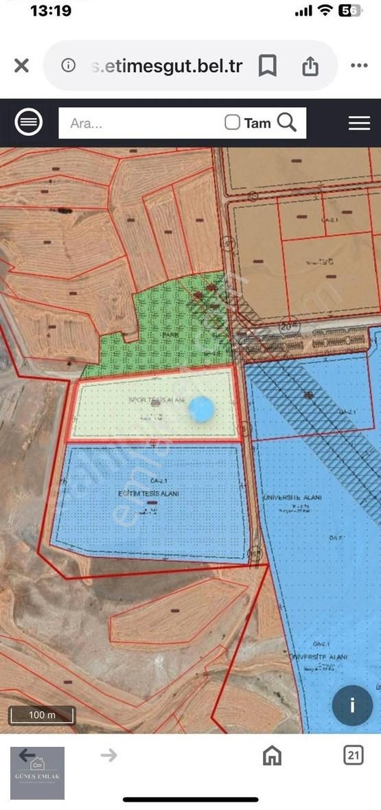 Üniversite Arazisine Cephe Araç Takaslı Büyük Yatırım Fırsatı