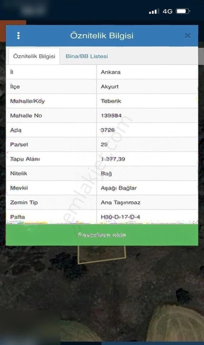 ***cantürk'ten Akyurt Teberik'te Tek Tapu Bağ***