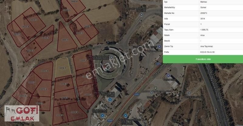 Gofi Emlak'tan Nevşehir Hal Arkası Ticari Arsa - Görsel 11