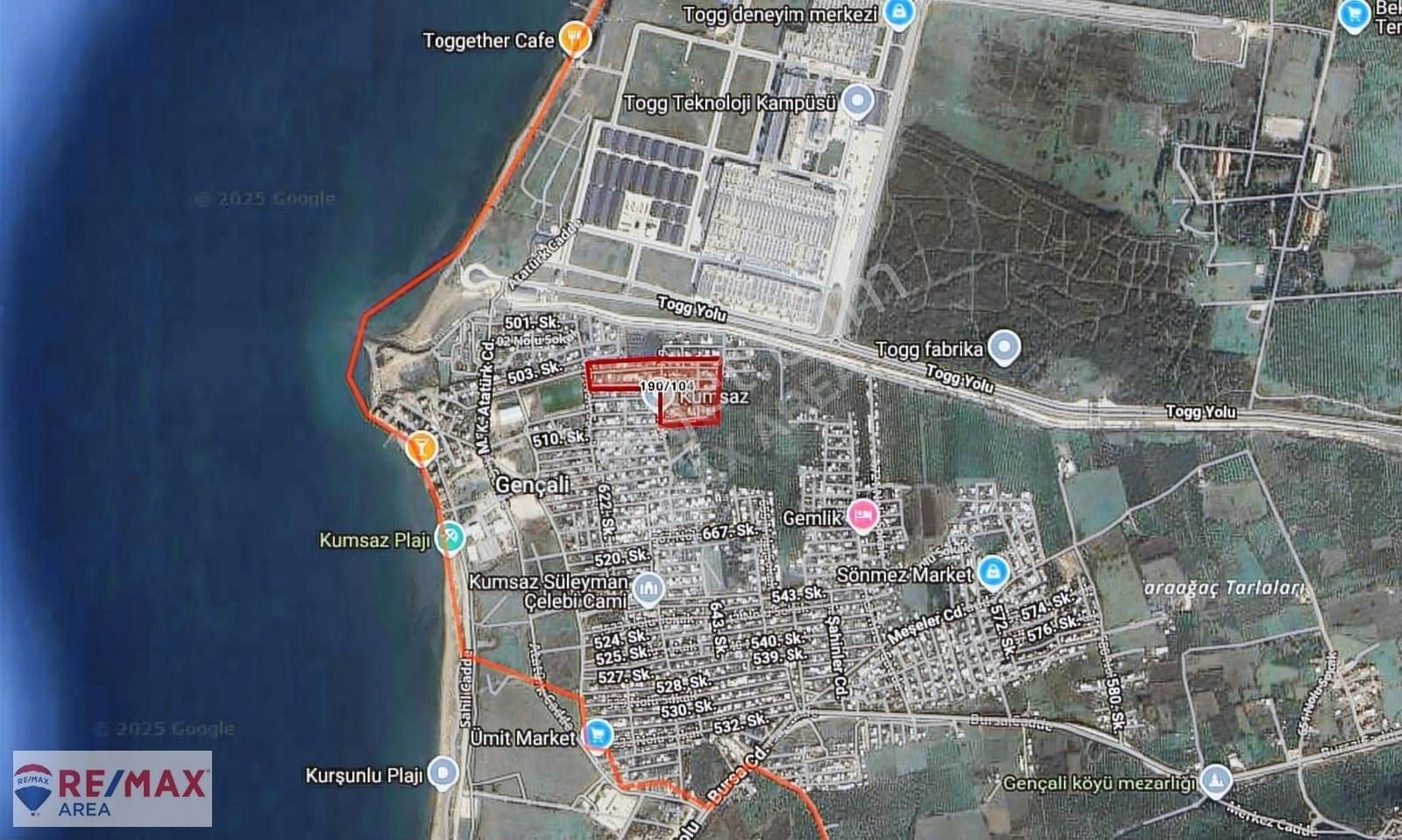 Remax Area Dan Denize Yakın 497 M2 Tapulu Çitli Satılık Arsa - Görsel 21