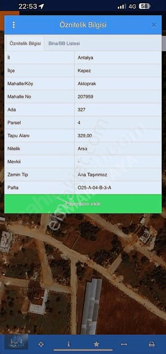 Varsak Aktoprak Emsal 1 Parka Cephe 330 M2 Konut Arsası Fırsat