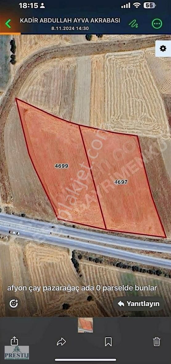 Afyonkarahisar Çay Yolu Üzerinde Ticari Amçlı Kullanıma Uygun