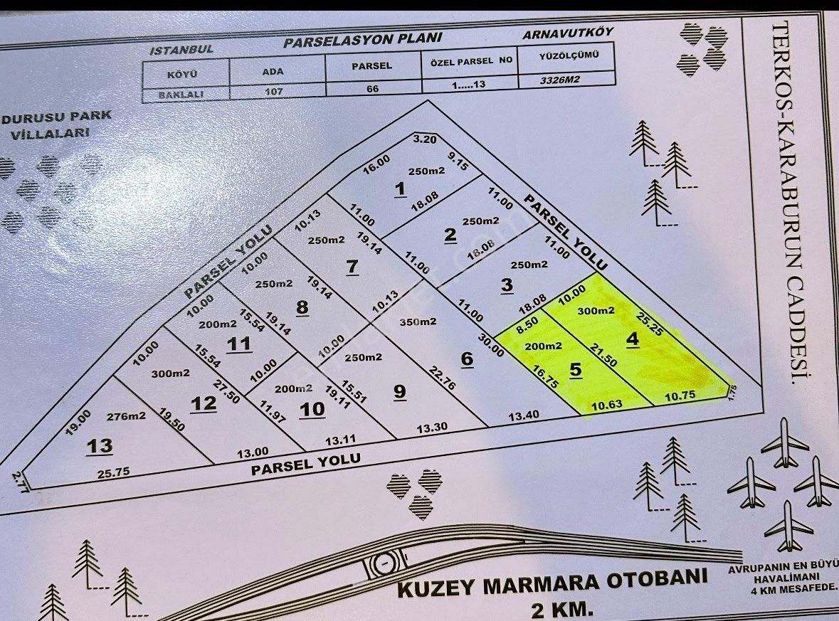 Baklalı Tepe Konumda Çaplı