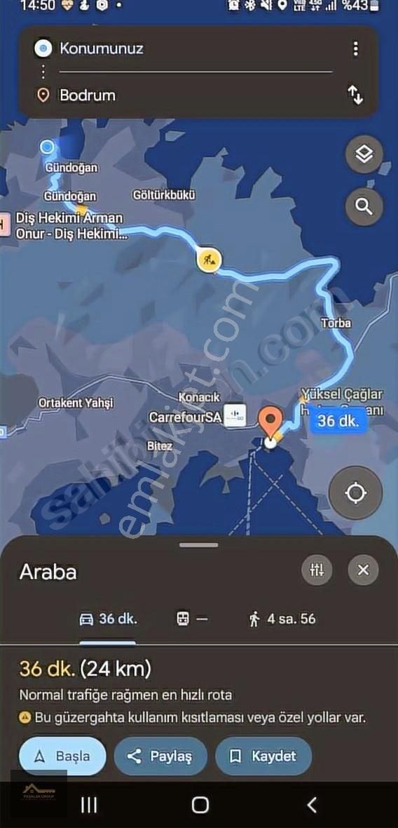 Bodrum Gündoğan Yalıkent Sitesi Panoramik Manzaralı 4+1 Villa