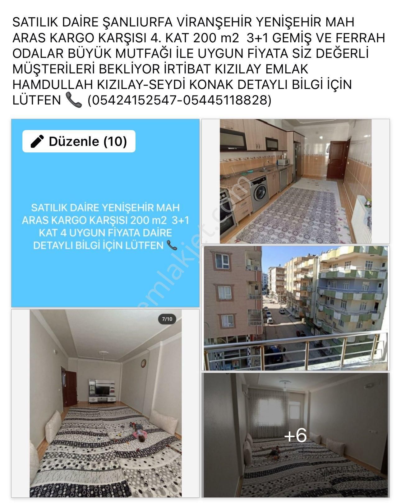 Şanlıurfa Viranşehir Yenişehir Mah. De Satılık Kelepur Daire
