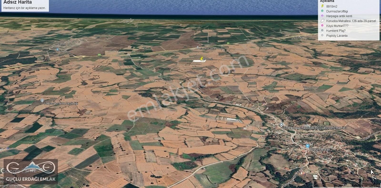 Satılık 8.910m2 Tarla Yola Cephe - Görsel 3