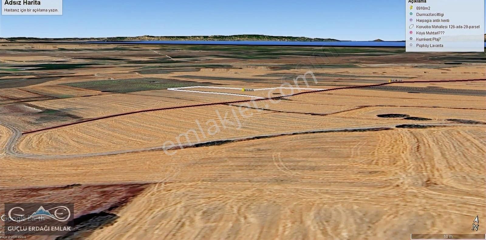 Satılık 8.910m2 Tarla Yola Cephe