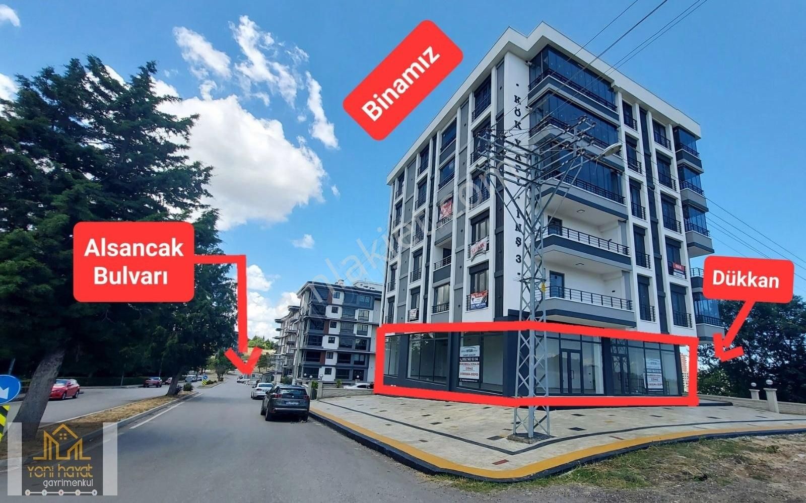 Pelitköy Toki Yakını Kiralık 220 M² Depolu Sıfır Dükkan