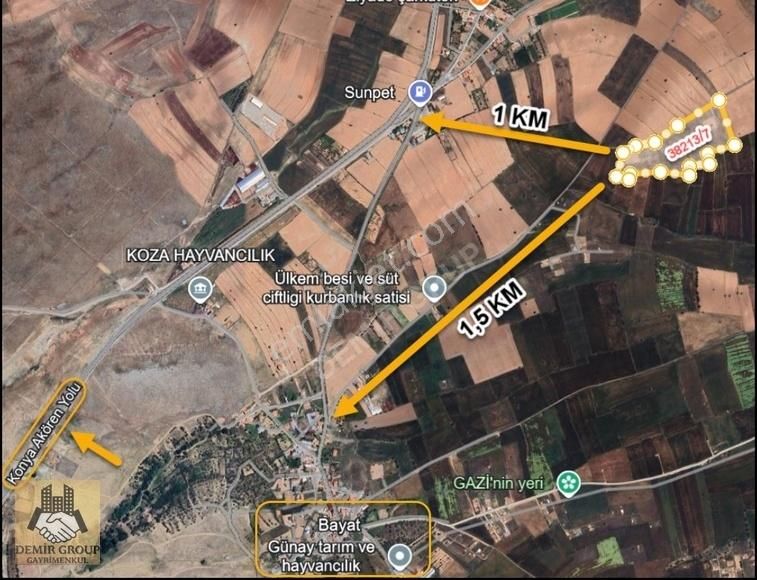 Bayat'da Yeri Belli 1,436 M2 Hisseli Satılık Tarla - Görsel 2