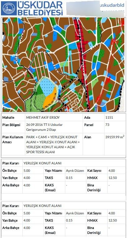 Üsküdar Mehmet Akif Ersoy Mah 50 M2 Satılık Arsa Enta Emlak - Görsel 3