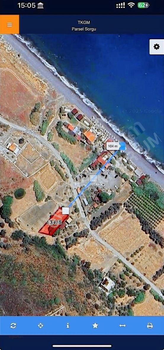 Karaburun, Tepeboz'da, Denize 100 Metre Mesafede Muhteşem Arsa