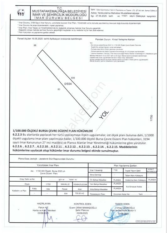 Bursa Mustafakemalpaşa Köyiçinde 700 M² İmarlı Müstakil Arsa - Görsel 4