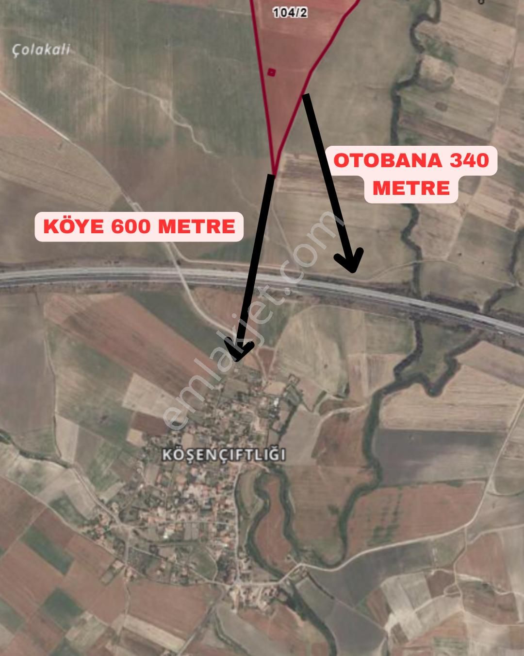 Edirne/merkez Köşençiftliği Köyünde Satılık Tarla