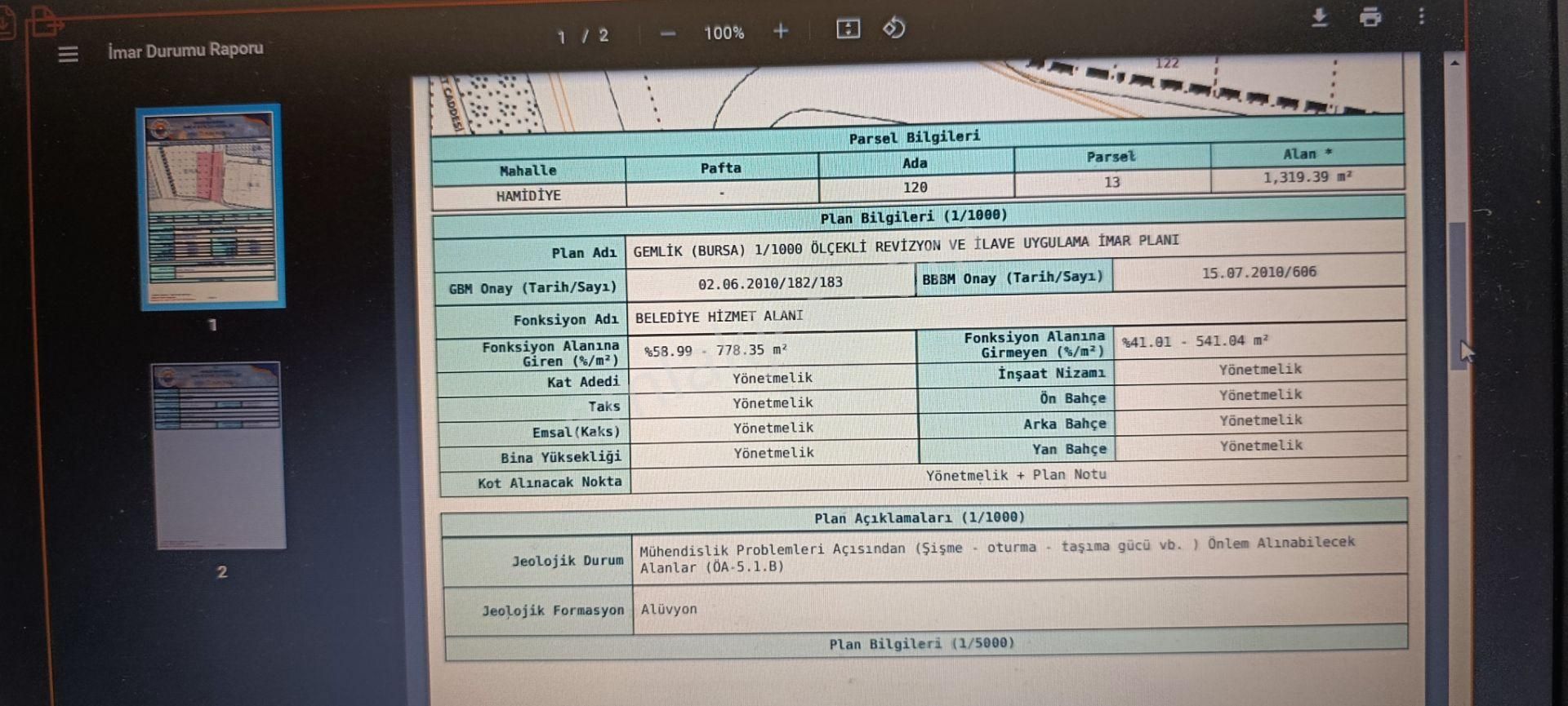 Gemlik Satılık Arsa Çevre Yolu İtfaiye Yanında 1350m2. - Görsel 11