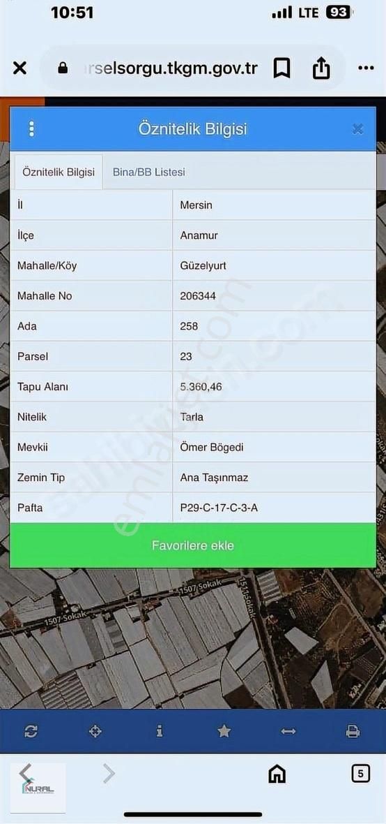 Anamur Güzelyurt'ta İmara Yakın Satılık Arsa