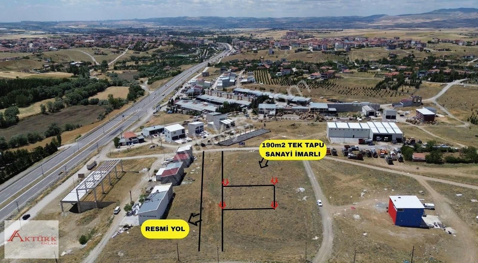 /*aktürk Emlaktan*\190m2tek Tapu Sanayi Sitesinde İmarlı Arsa - Görsel 7
