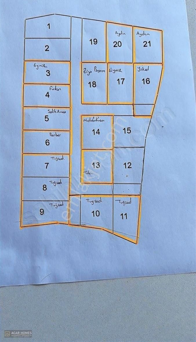 Seydikemer Çamur Köyde 5232 M2 Köy İçi İmarlı 250 M2 Parseller