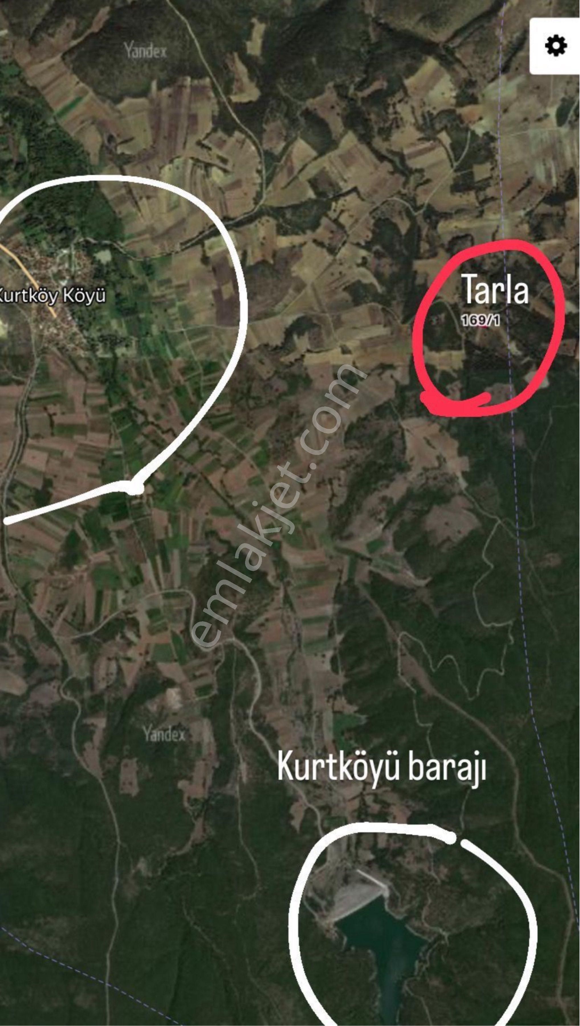 Bilecik Merkez Kurtköy’de Yol Kenarı 1.688 M² Tarla – Yatırımlık Fırsat